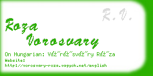 roza vorosvary business card